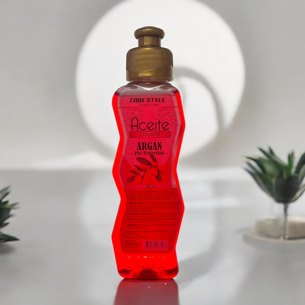 Aceite corporal Sativa de argán en botella roja de 100 ml