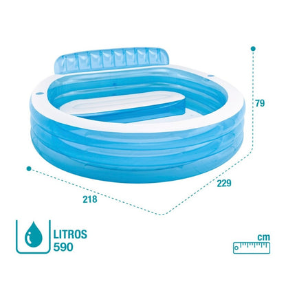 INTEX PISCINA REDONDA CON ESPALDAR