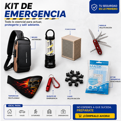 KIT EMERGENCIAS MEDIANO CON ENVÍO GRATIS