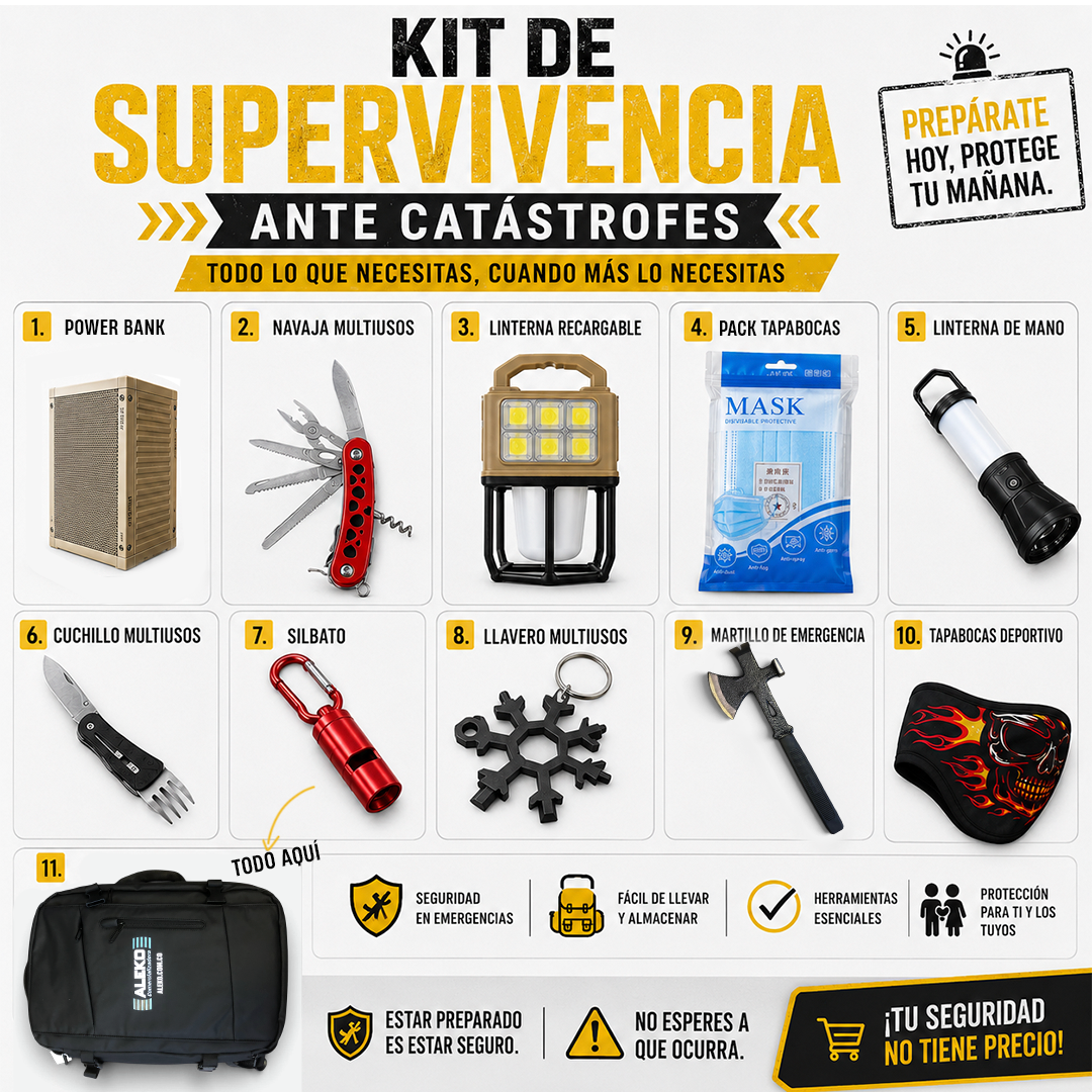 KIT EMERGENCIAS GRANDE CON ENVÍO GRATIS