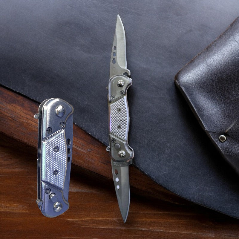 NAVAJA DOBLE HOJA PLATA