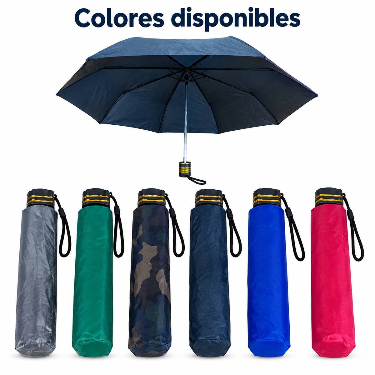 Sombrilla Umbrela y fundas compactas de diferentes colores