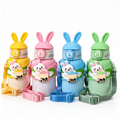 Termos infantiles conejo de 500 ml en colores amarillo rosa azul y verde