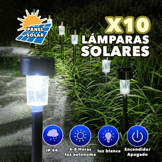 X10 LÁMPARAS SOLARES PARA JARDÍN