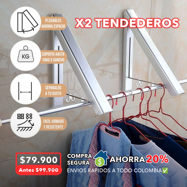 COMBO TENDEDERO ROPA X2