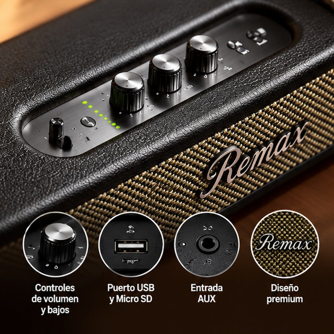 Detalle de controles de barra REMAX RB-M78