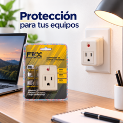 Supresor de sobretensiones FOX SAP-301 en ambiente de escritorio