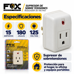Supresor FOX 15 amperios 180 julios 125 voltios