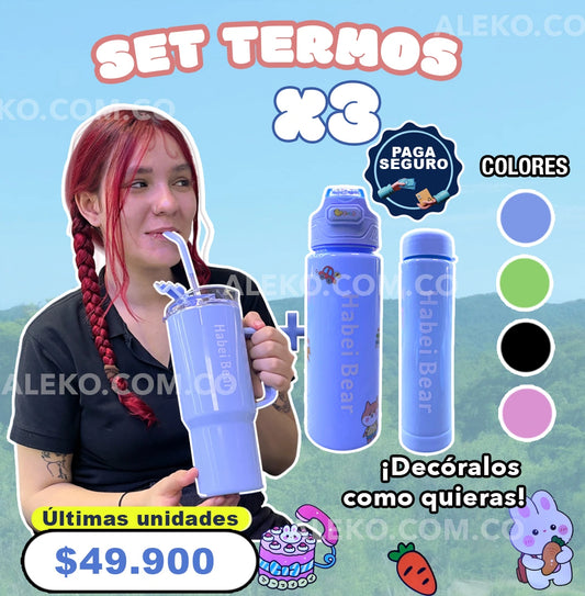 SET TERMOS X3 PRECIO MAYORISTA $15.000