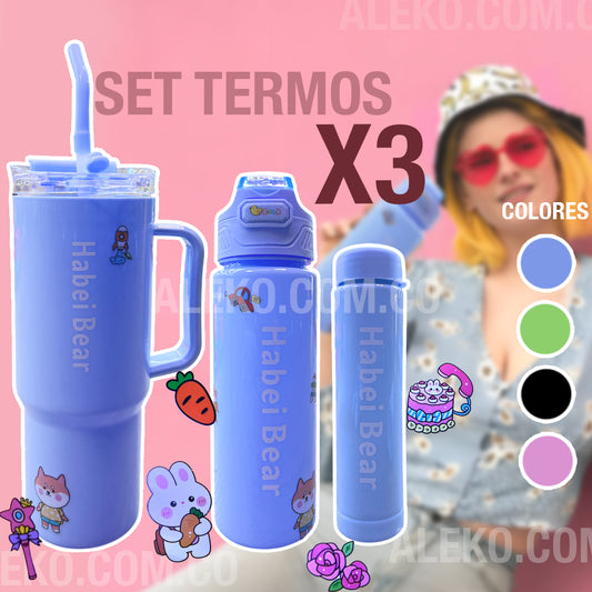 SET TERMOS X3 PRECIO MAYORISTA $15.000