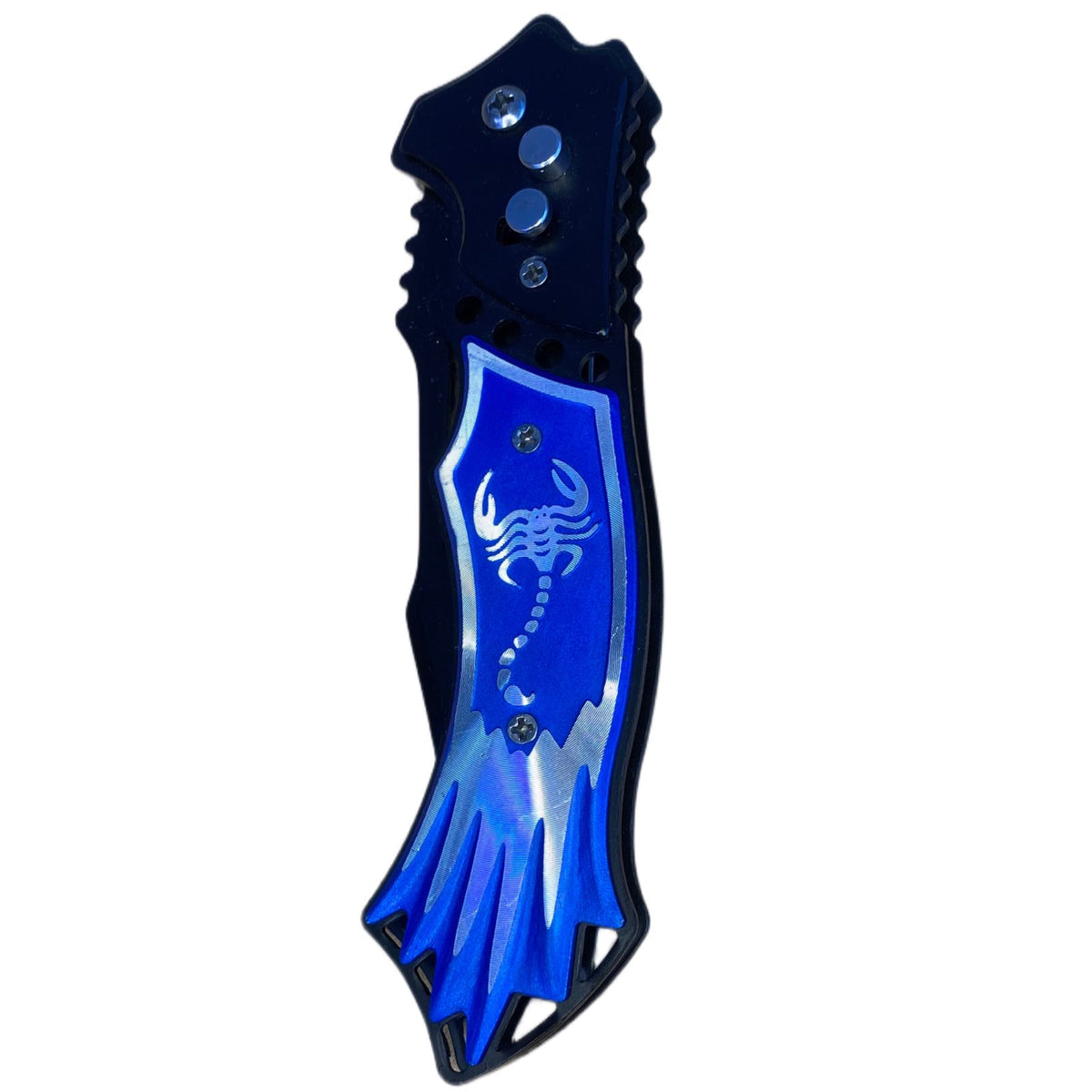 NAVAJA AUTOMATICA AZUL COCODRILO