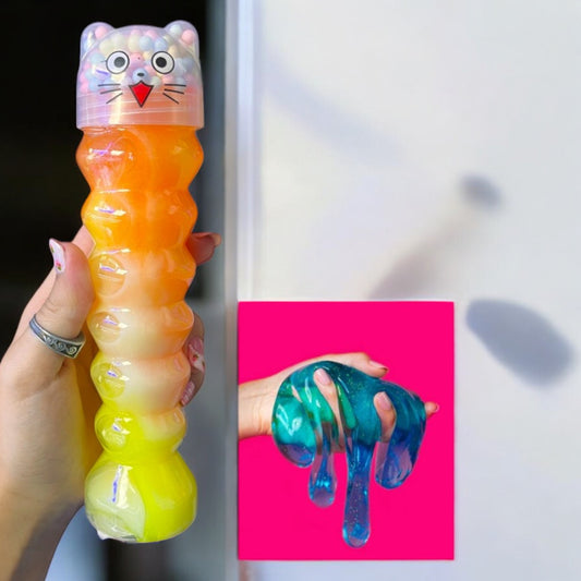 TARRO SLIME ARCOIRIS GATO