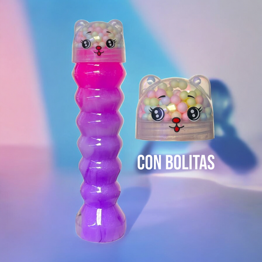TARRO SLIME ARCOIRIS GATO
