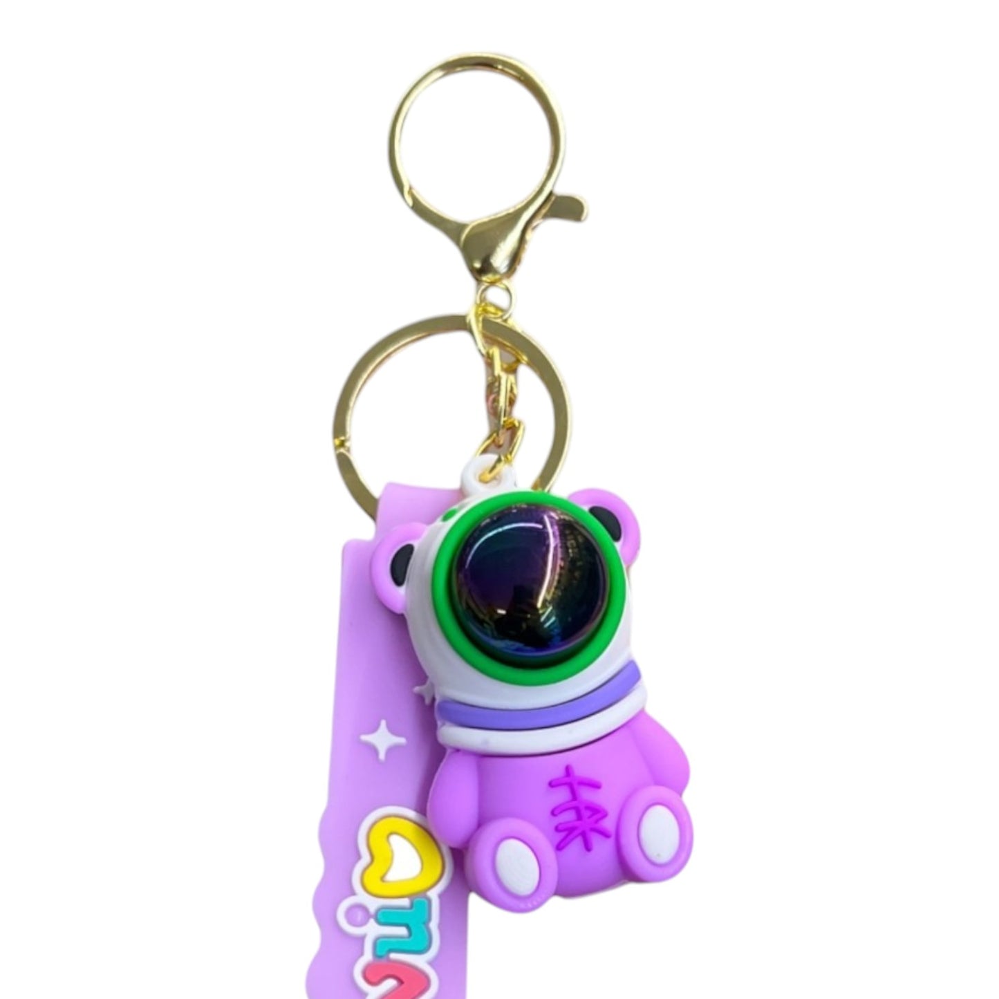 LLAVERO GOMA OSO ASTRONAUTA