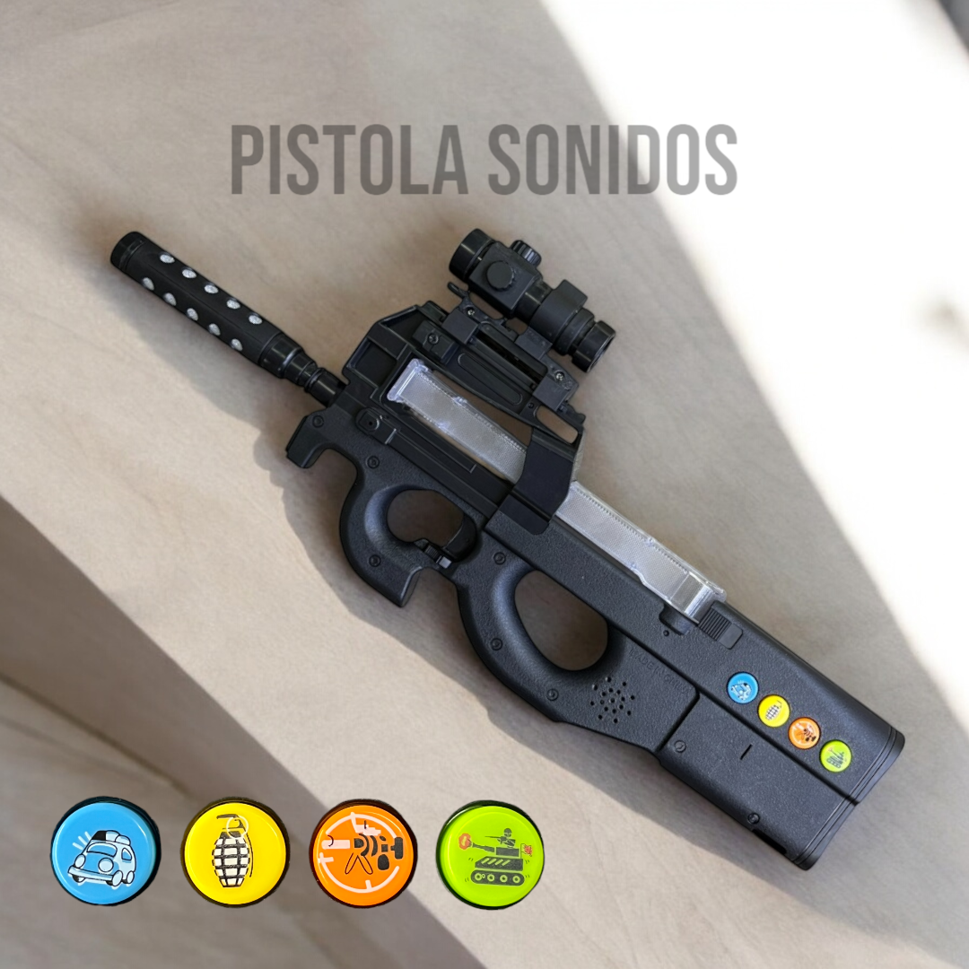 PISTOLA CON SONIDO NIÑOS  (49.5X18CM)
