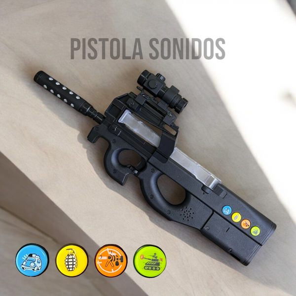 PISTOLA CON SONIDO NIÑOS  (49.5X18CM)