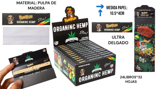 PAPEL ORGANICO HEMP NEGRO (24L*32H)