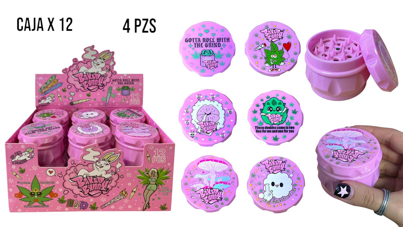 RASCADOR 4 PIEZAS CILINDRICO ROSADO
