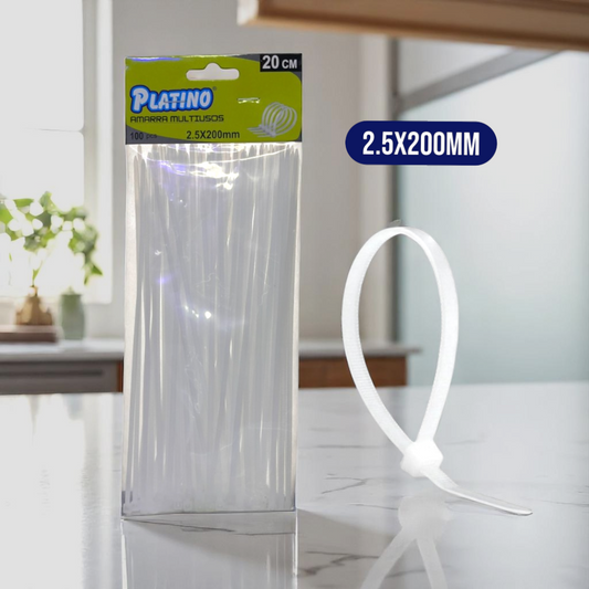AMARRAS PLASTI BLANCA (2.5X200)