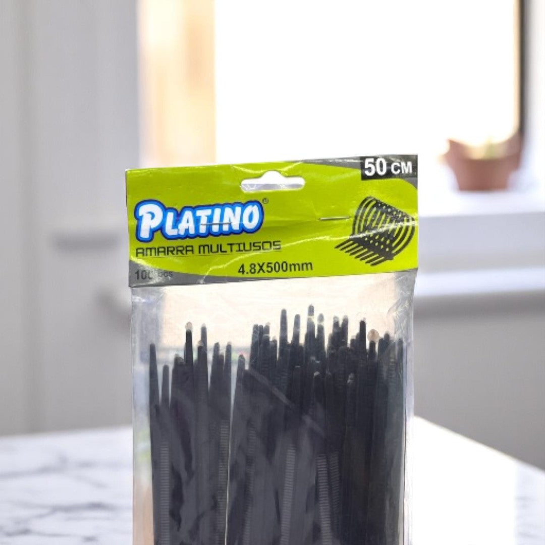 AMARRAS PLASTI NEGRA (4.8X500)