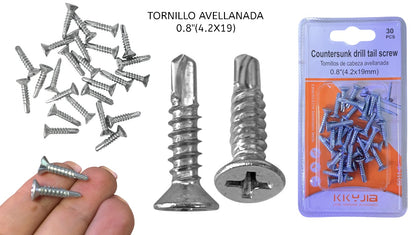 KIT TORNILLO AVELLANADA 0.8"(4.2X19) (30)(24)