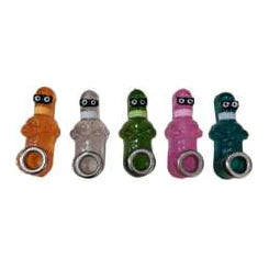 Pipa pequeña con diseño de calavera y colores neón surtidos, SKU PIPA NEON.