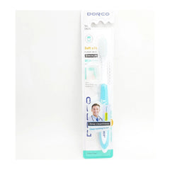 Cepillo dental azul Dorco para adulto con capuchón protector