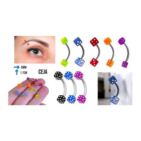 PIERCING CEJA DADO — SKU 5351-38 — Imagen de referencia del catalogo