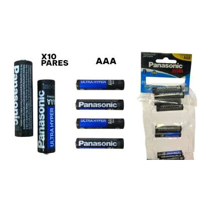PILA PANASONIC AAA TIRA X 10 PARES — SKU R03-AAA — Imagen de referencia del catalogo