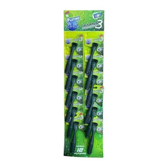 MAQUINA AFEITAR OPTIMUS VERDE 3H — SKU PLT3V — Presentación de 12 unidades