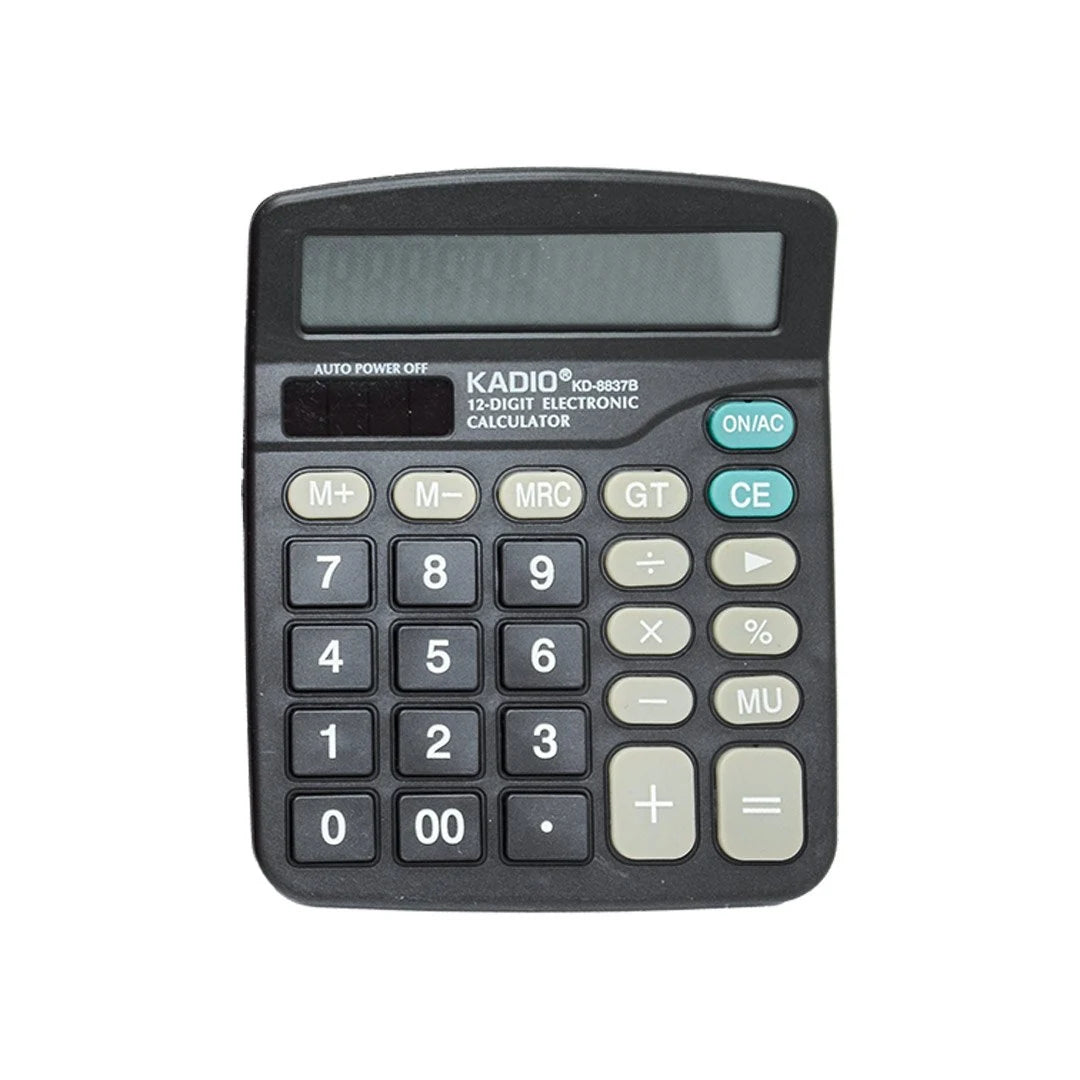 Calculadora Kadio KD-8837B — vista frontal del producto sin empaque