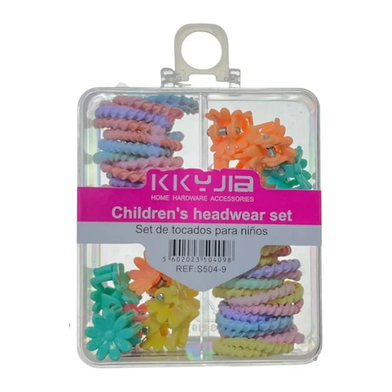 SET PINZAS Y CAUCHOS 7.5X6.5X2.5CM