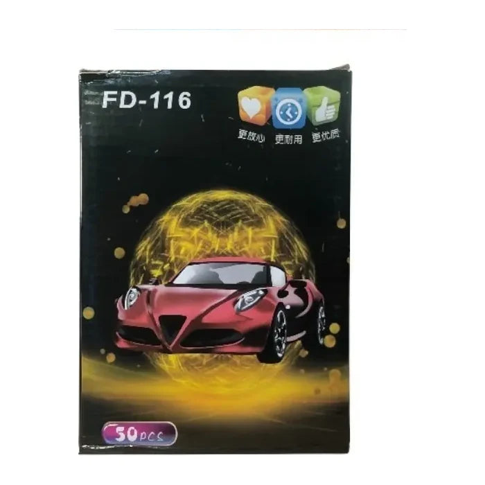 Empaque FD-116 con encendedor metalizado, vista frontal