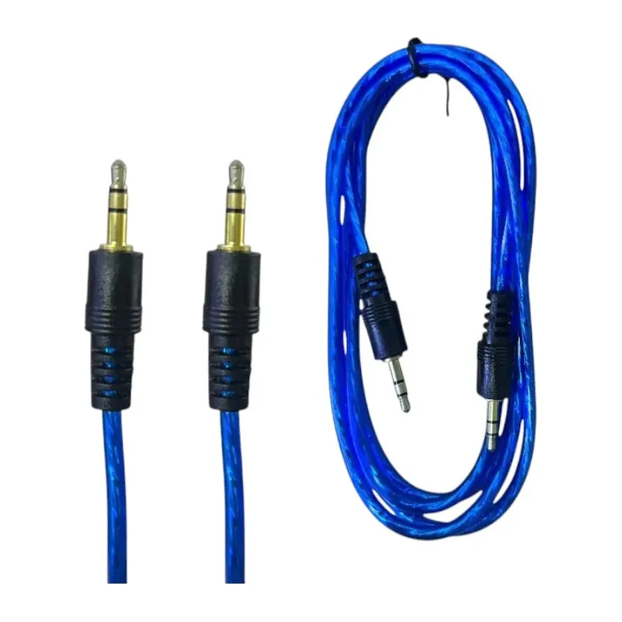 CABLE AUDIO 1X1 SILICONADO (DL-27328) — SKU 17761-3 — Cable y detalle de conectores