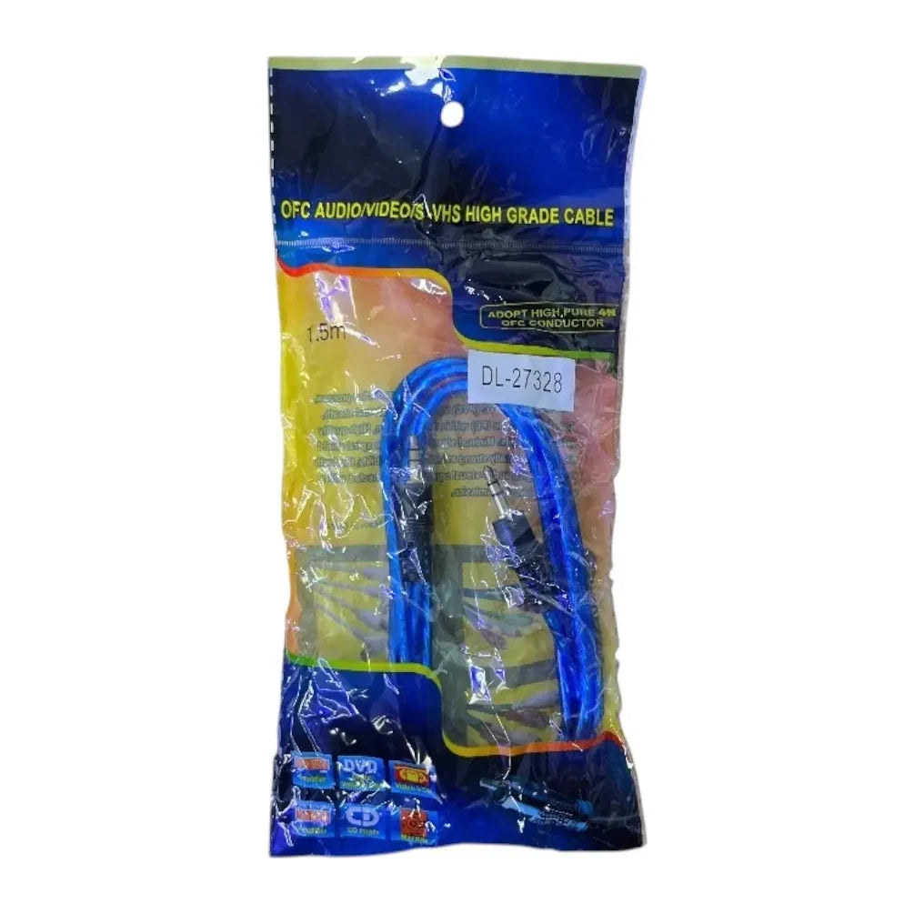 CABLE AUDIO 1X1 SILICONADO (DL-27328) — SKU 17761-3 — Empaque real DL-27328