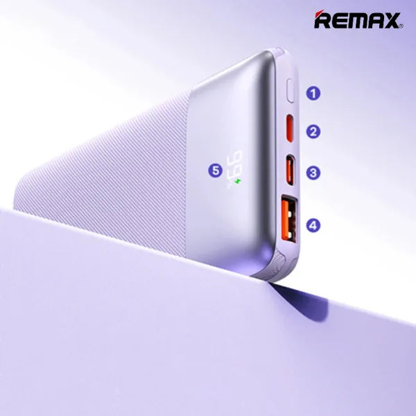 Batería externa REMAX Kiyuan RPP-5 10000 mAh 20 W y 22,5 W — vista de detalle