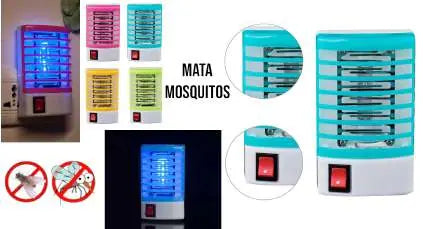 Repelente eléctrico de mosquitos HL20598, con rejilla luminosa, botón de encendido y opciones de color