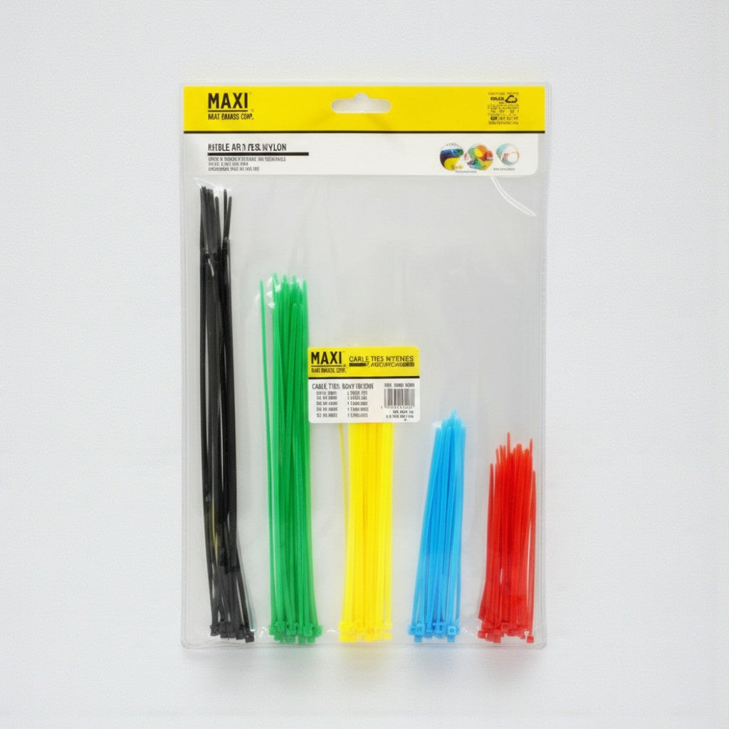 Empaque de amarras plásticas de nylon en colores surtidos