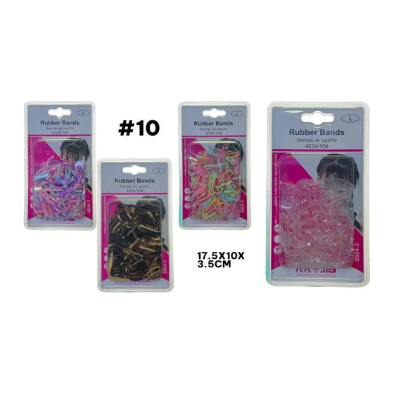 SET PINZAS CABELLO CAUCHOS 10# (24)