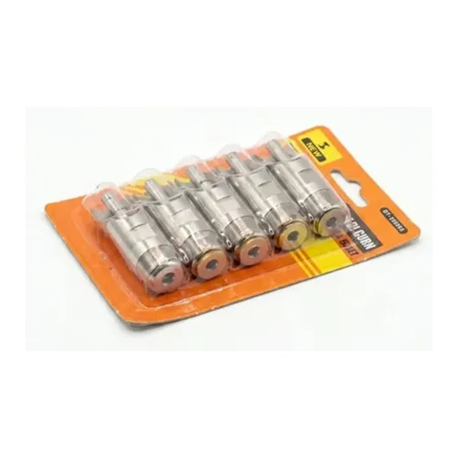 Set de cinco bebederos metálicos para cerdos en blíster naranja, Diesel Tools DT-232754.