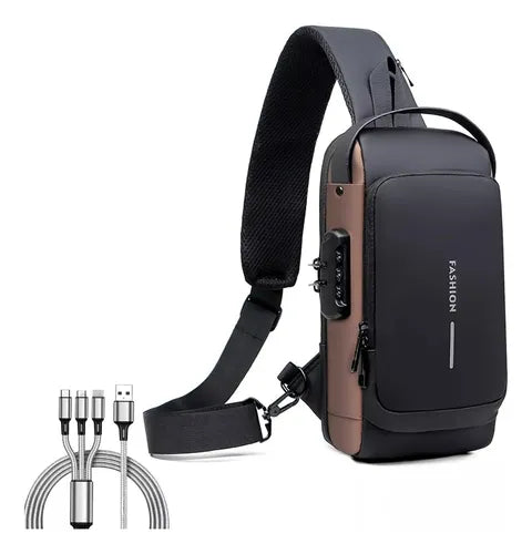 BOLSO CRUZADO SEGURIDAD CABLE USB