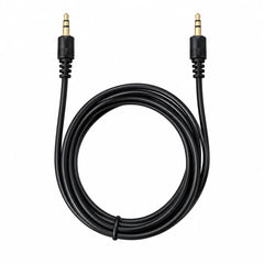 Ilustración del cable estéreo H740-1.5D de 1,5 m, enrollado y con dos plugs macho de 3,5 mm.