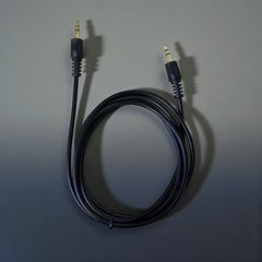 Cable de audio estéreo H740-1.5D negro con dos conectores plug macho; el SKU corresponde a 1,5 m.