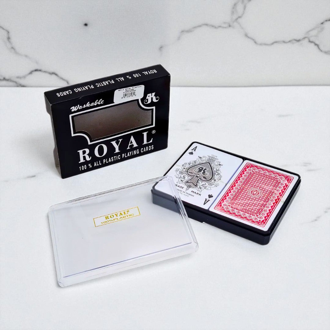 Juego de cartas Royal Bar-115 con dos barajas en sus cajas.