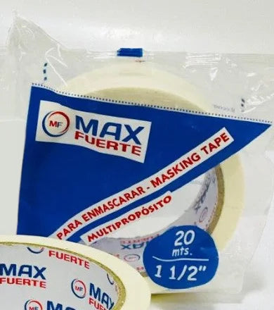 Empaque Max de cinta para enmascarar 1½ pulgadas, presentación de 20 metros.