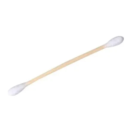 Copito de algodón de doble punta unido a un palito de madera.