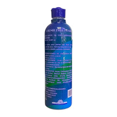 Reverso de la botella Care Style crema para peinar de 500 ml con ingredientes e indicaciones impresos.