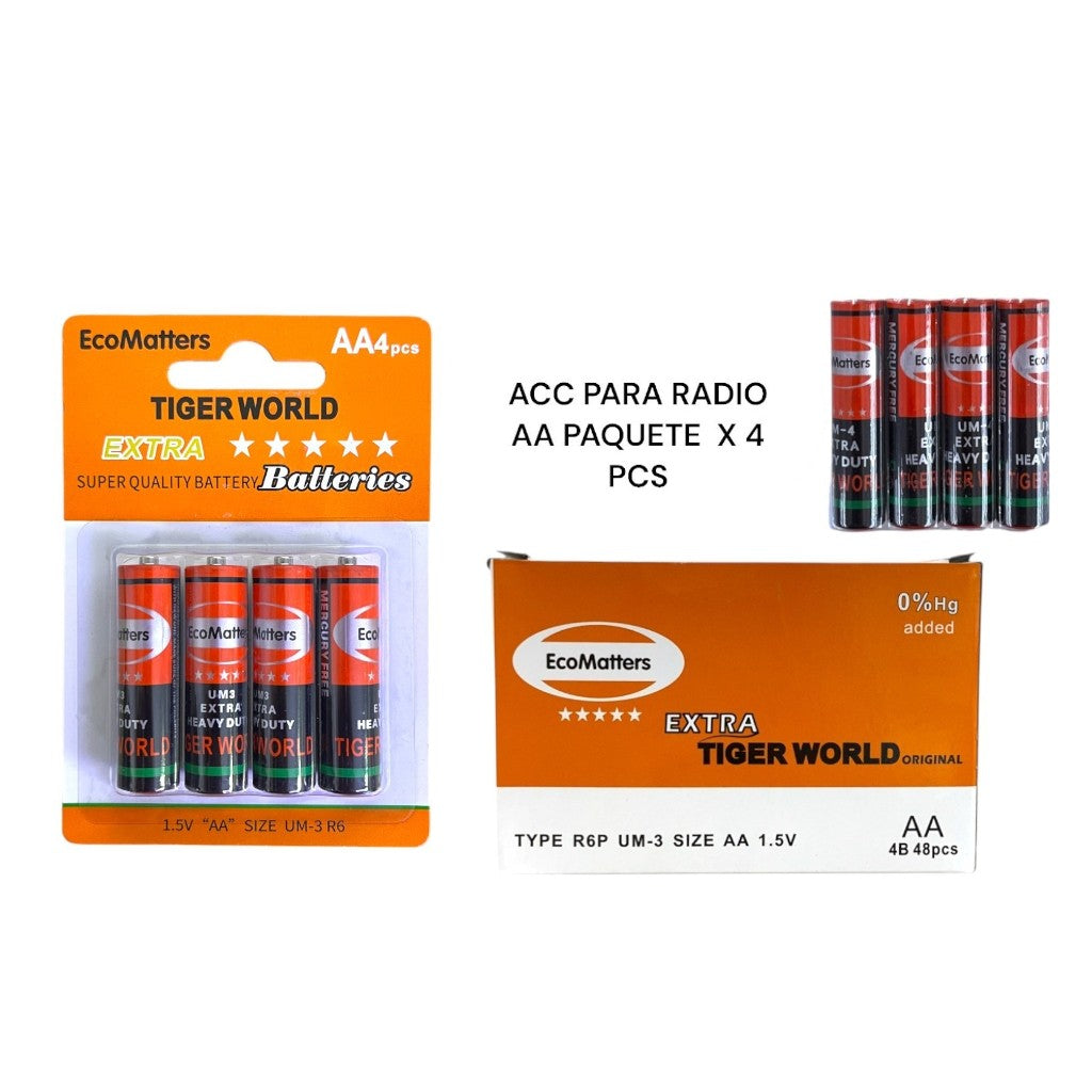 PILA TIGER WORLD AA VACIO CAJA X40