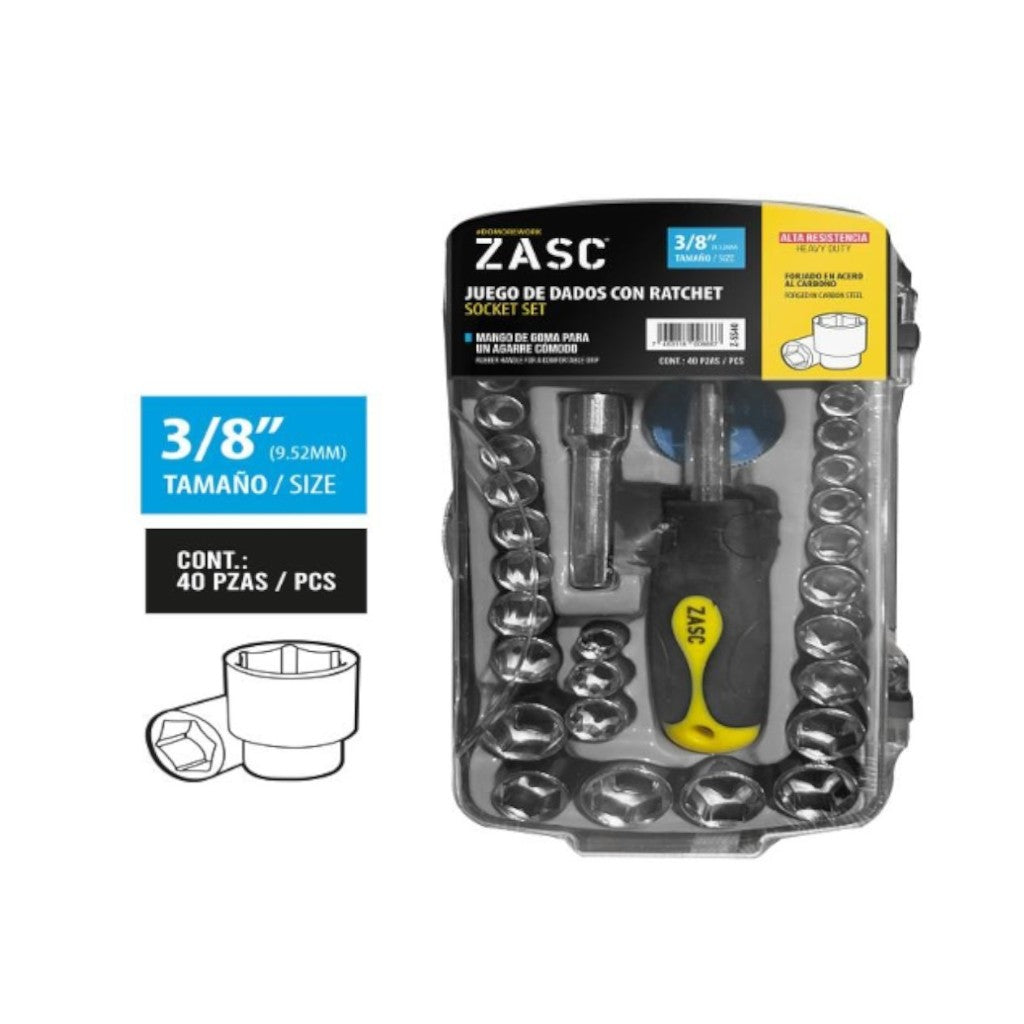 JUEGO DE RATCHES ZACS 40PZ