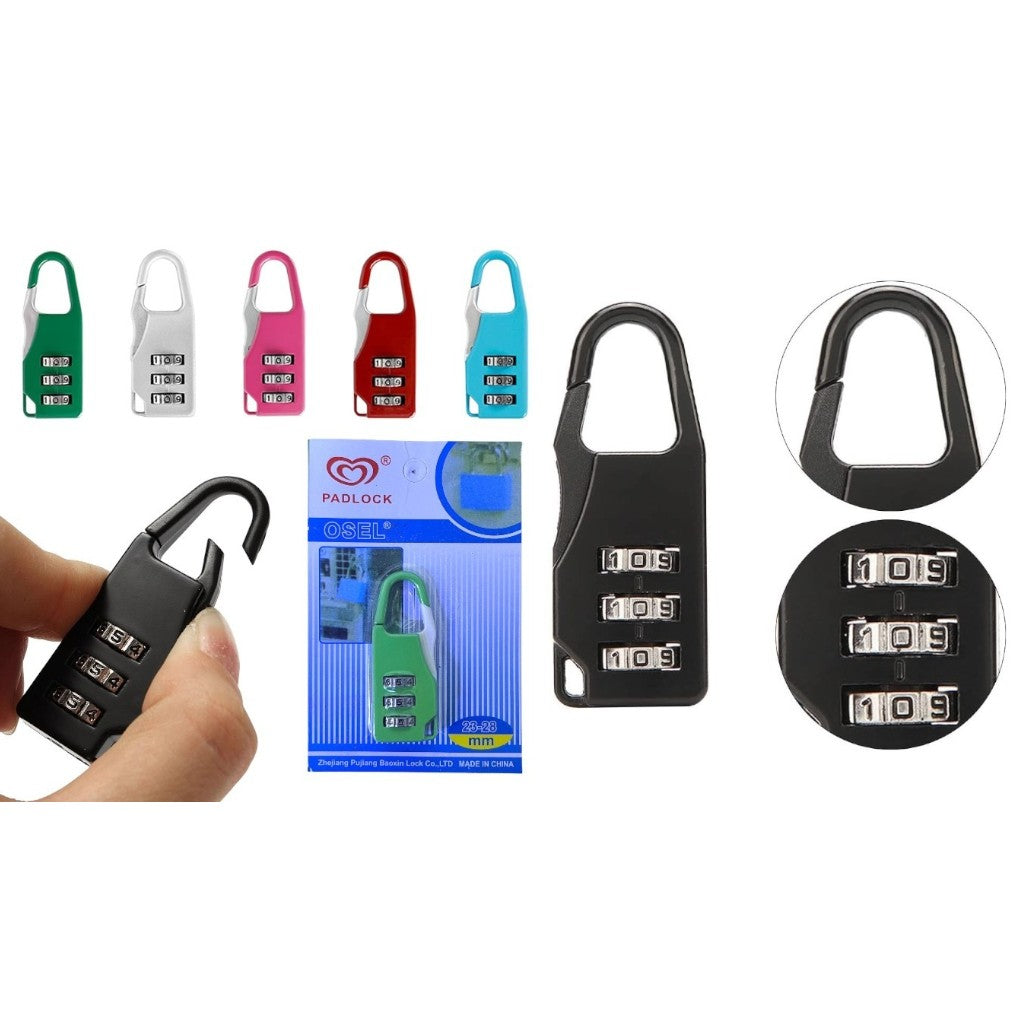 CANDADO CON CLAVE COLOR